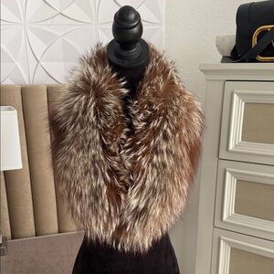 Luxurious Brown Faux Fur Scarf